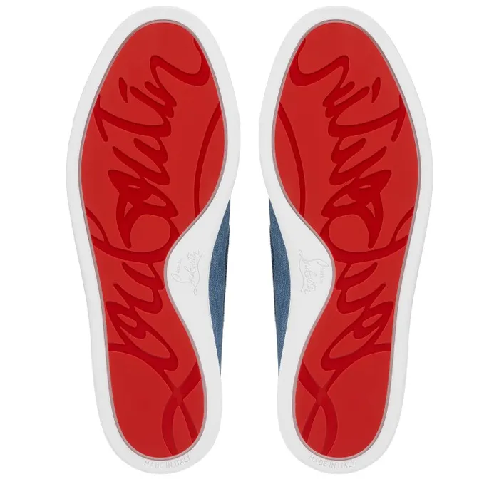 Christian Louboutin Loafers and Moccasins Men Varsiboat Boat Shoes 8211 Denim And Rubber 8211 Denim
