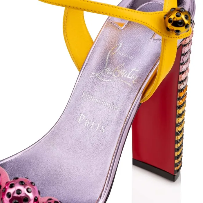 Christian Louboutin Platforms Women Atmospherica Strass Aftersun 130 Mm Sandals 8211 Aftersun Printed Nappa Leather 8211 Multicolor
