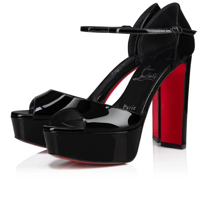 Christian Louboutin Platforms Women Sandaloo 130 Mm Sandals 8211 Patent Leather 8211 Black Christian Louboutin Platforms Women Sandaloo 130 Mm Sandals 8211 Patent Leather 8211 Black