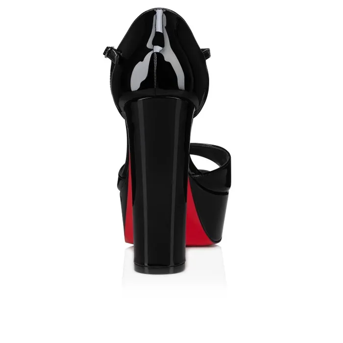 Christian Louboutin Platforms Women Sandaloo 130 Mm Sandals 8211 Patent Leather 8211 Black