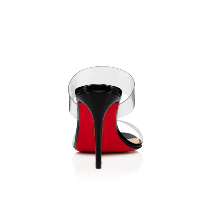 Christian Louboutin Sandals and Slides Women Just Nothing 85 Mm Sandals 8211 PVC And Patent Calf 8211 Black