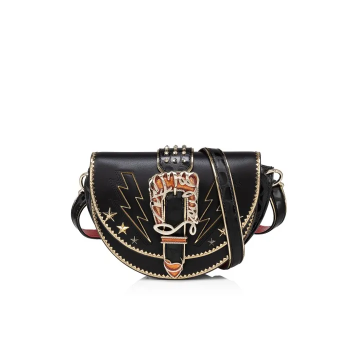 Christian Louboutin Shoulder Bags Women Giddy Crossbody Bag 8211 Nappa Leather And Alligator Embossed Calf Leather 8211 Black Christian Louboutin Shoulder Bags Women Giddy Crossbody Bag 8211 Nappa Leather And Alligator Embossed Calf Leather 8211 Black