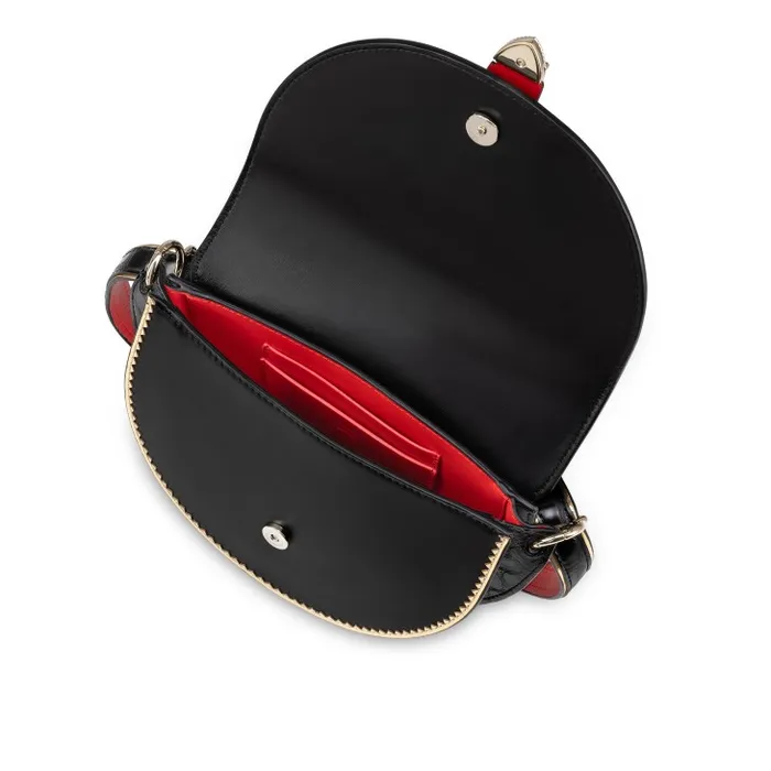 Christian Louboutin Shoulder Bags Women Giddy Crossbody Bag 8211 Nappa Leather And Alligator Embossed Calf Leather 8211 Black