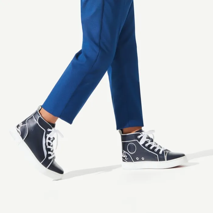 Christian Louboutin Sneakers Kids Funnytopi Hightop Sneakers 8211 Calf Leather 8211 Navy