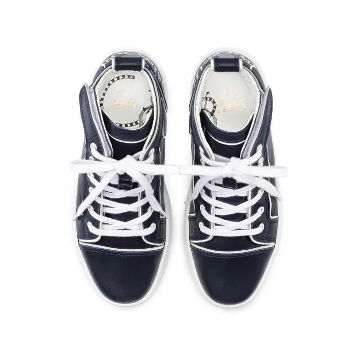 Christian Louboutin Sneakers Kids Funnytopi Hightop Sneakers 8211 Calf Leather 8211 Navy