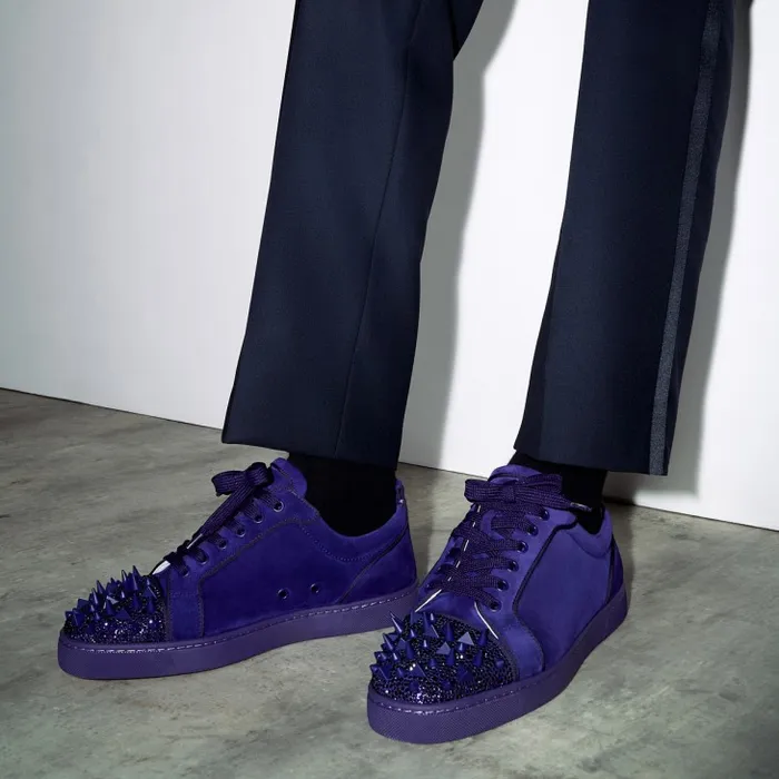 Christian Louboutin Sneakers Men Louis Junior P Pik Pik Strass Sneakers 8211 Veau Velours 8211 Jacaranda Christian Louboutin Sneakers Men Louis Junior P Pik Pik Strass Sneakers 8211 Veau Velours 8211 Jacaranda
