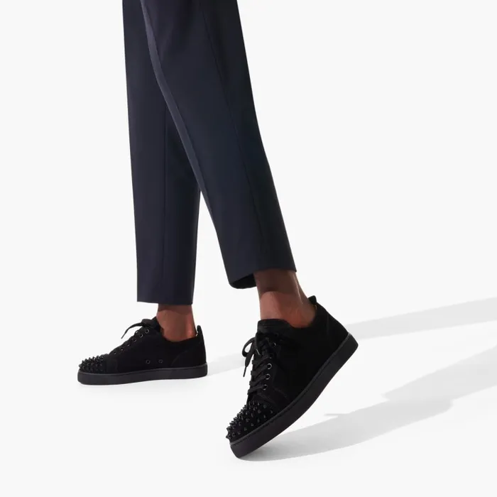 Christian Louboutin Sneakers Men Louis Junior Spikes Sneakers 8211 Veau Velours 8211 Black Christian Louboutin Sneakers Men Louis Junior Spikes Sneakers 8211 Veau Velours 8211 Black