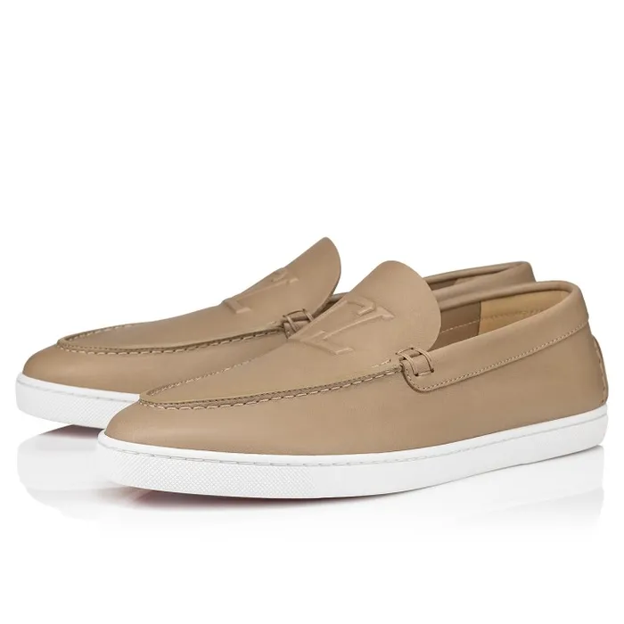 Christian Louboutin Sneakers Men Varsiboat Boat Shoes 8211 Calf Leather 8211 Saharienne