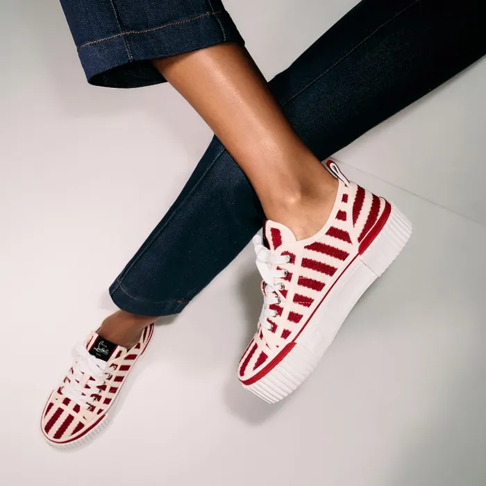 Christian Louboutin Sneakers Women Super Pedro 40 Mm Sneakers 8211 Malha Printed Fabric 8211 Loubi Christian Louboutin Sneakers Women Super Pedro 40 Mm Sneakers 8211 Malha Printed Fabric 8211 Loubi