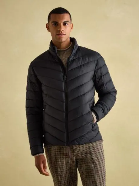 Coats and Jackets Men Joules Black Showerproof Padded Jacket