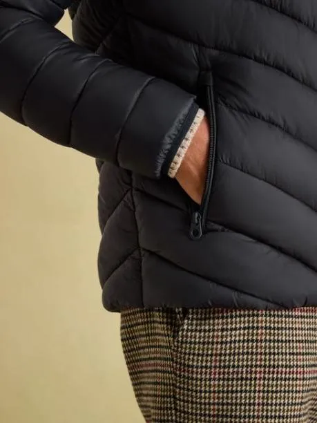 Coats and Jackets Men Joules Black Showerproof Padded Jacket