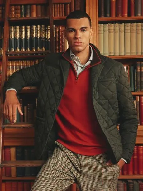 Coats and Jackets Men Joules Green Diamond Quilted Blazer