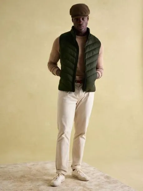 Coats and Jackets Men Joules Green Showerproof Padded Gilet