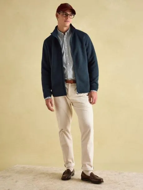 Coats and Jackets Men Joules Navy Fleece Jacket
