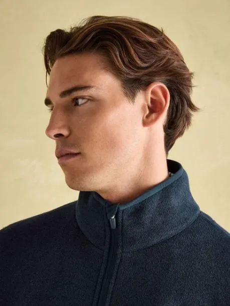 Coats and Jackets Men Joules Navy Fleece Jacket