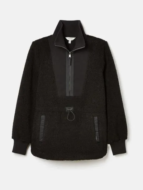 Coats and Jackets Women Joules Black Borg Fleece