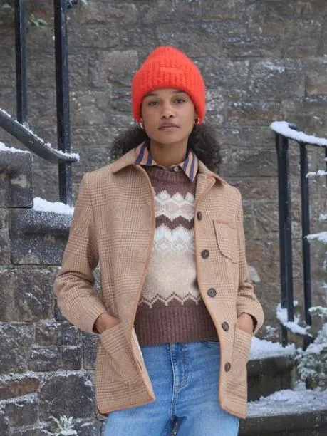 Coats and Jackets Women Joules Check Tweed Jacket