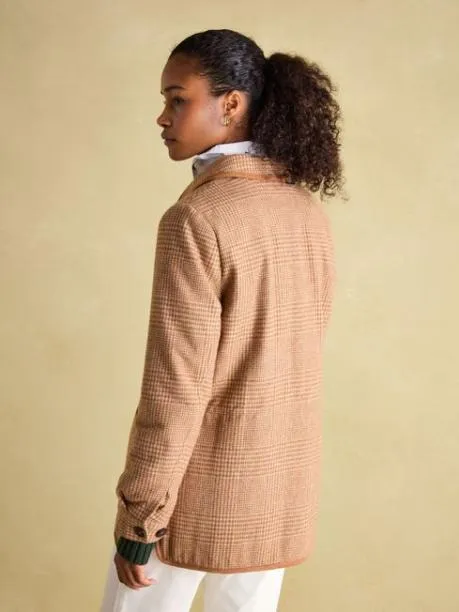 Coats and Jackets Women Joules Check Tweed Jacket