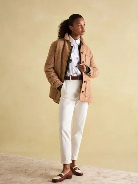 Coats and Jackets Women Joules Check Tweed Jacket