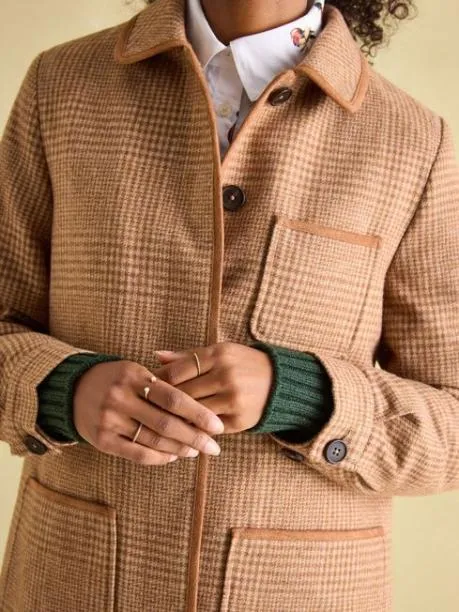 Coats and Jackets Women Joules Check Tweed Jacket