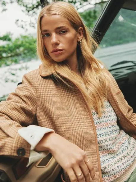 Coats and Jackets Women Joules Check Tweed Jacket