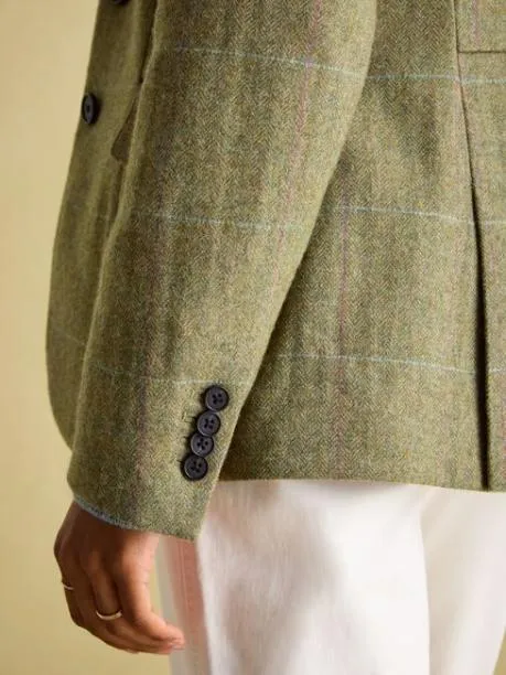 Coats and Jackets Women Joules Khaki Green Tweed Hacking Jacket