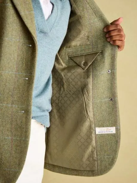 Coats and Jackets Women Joules Khaki Green Tweed Hacking Jacket