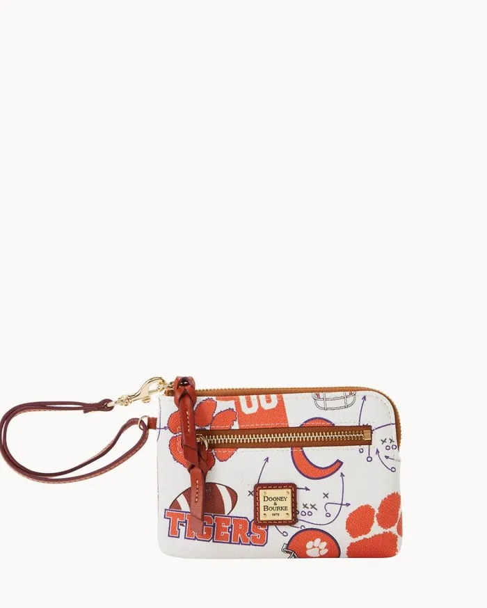 Collegiate Clemson University Zip Around Wristlet Clemson Women Dooney and Bourke Wallets Collegiate Clemson University Zip Around Wristlet Clemson Women Dooney and Bourke Wallets
