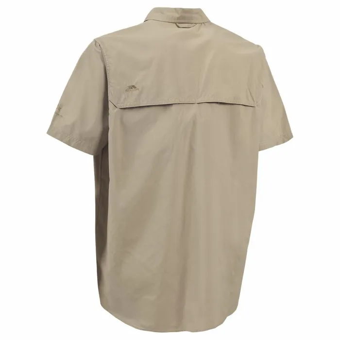 Colly Short Sleeve Mosquito Repellent Shirt Dark Khaki Men Trespass Shirts