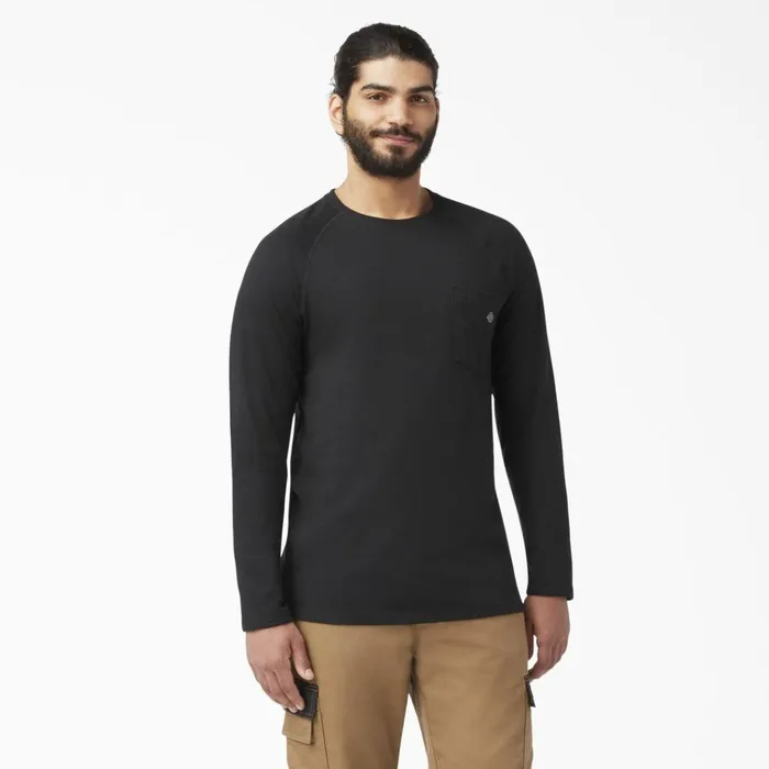 Cooling Long Sleeve Pocket TShirt Black Black bk Men Dickies Long Sleeve Work Shirts Cooling Long Sleeve Pocket TShirt Black Black bk Men Dickies Long Sleeve Work Shirts