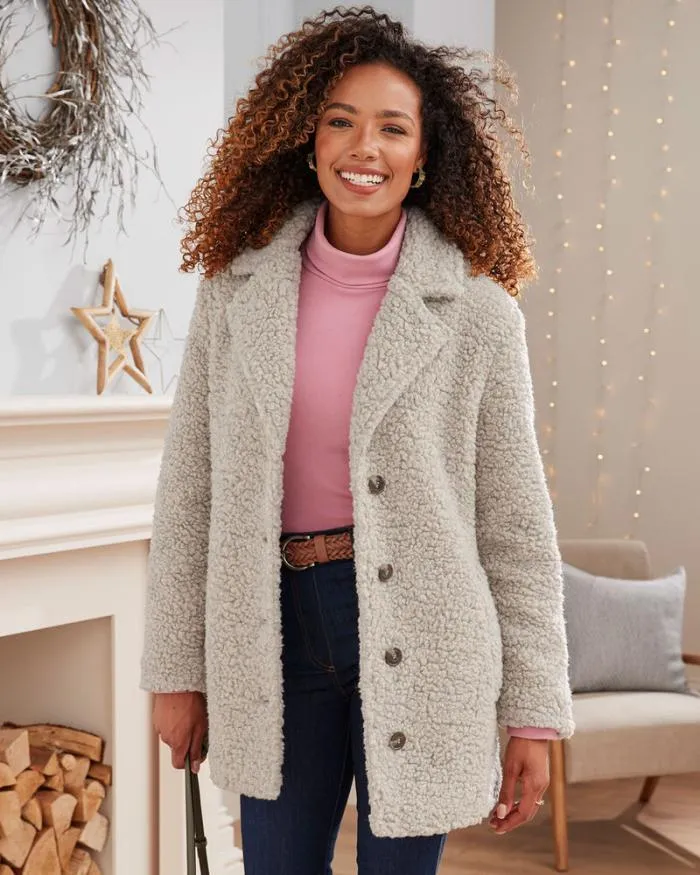 Cotton Traders Coats and Jackets Borg Coat 8211 Women