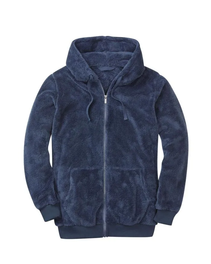 Cotton Traders Coats and Jackets Fleece Hooded ZipThrough Top 8211 WomenMenUnisex