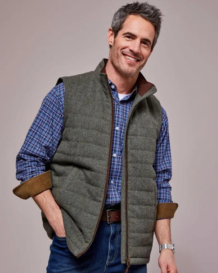 Cotton Traders Coats and Jackets WoolTouch Quilted Gilet 8211 Men