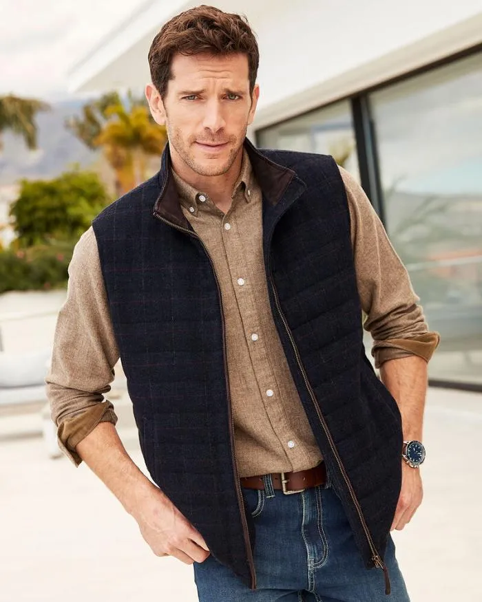 Cotton Traders Coats and Jackets WoolTouch Quilted Gilet 8211 Men