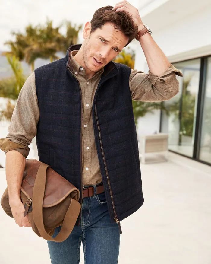 Cotton Traders Coats and Jackets WoolTouch Quilted Gilet 8211 Men