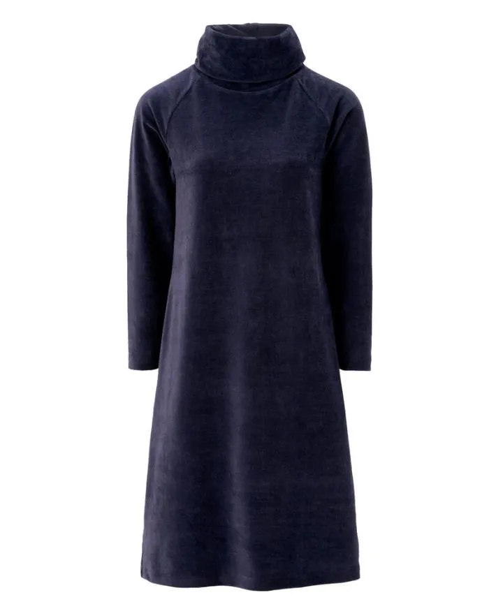Cotton Traders Dresses Super Soft Jersey Cord Midi Dress 8211 Navy 8211 Women