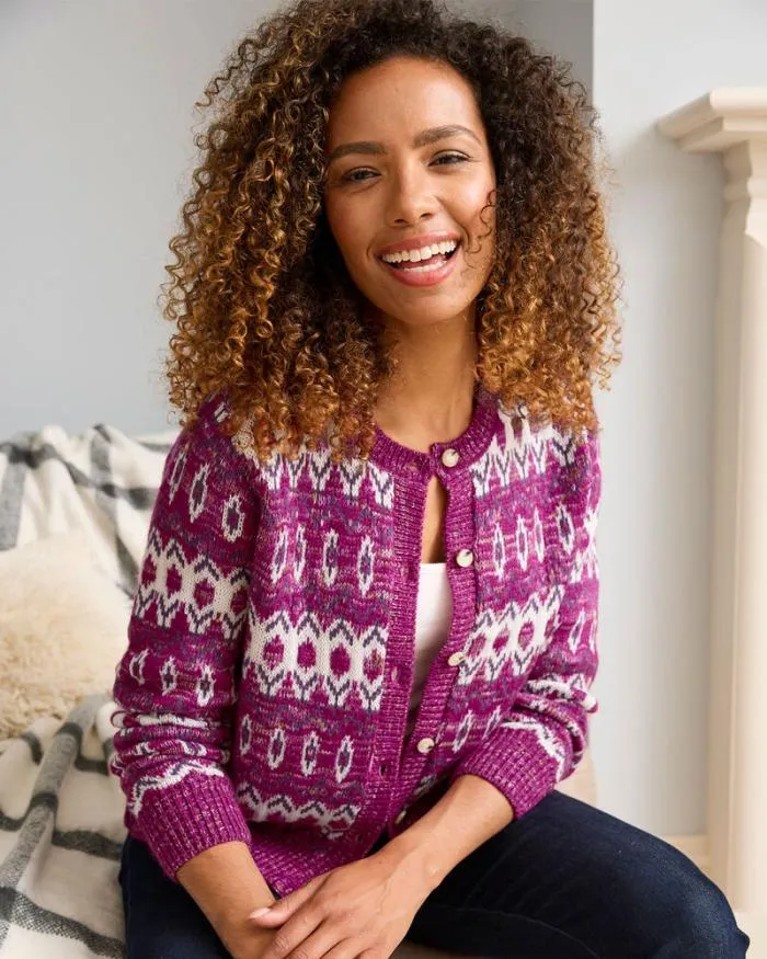 Cotton Traders Knitwear Fair Isle Cardigan 8211 Women