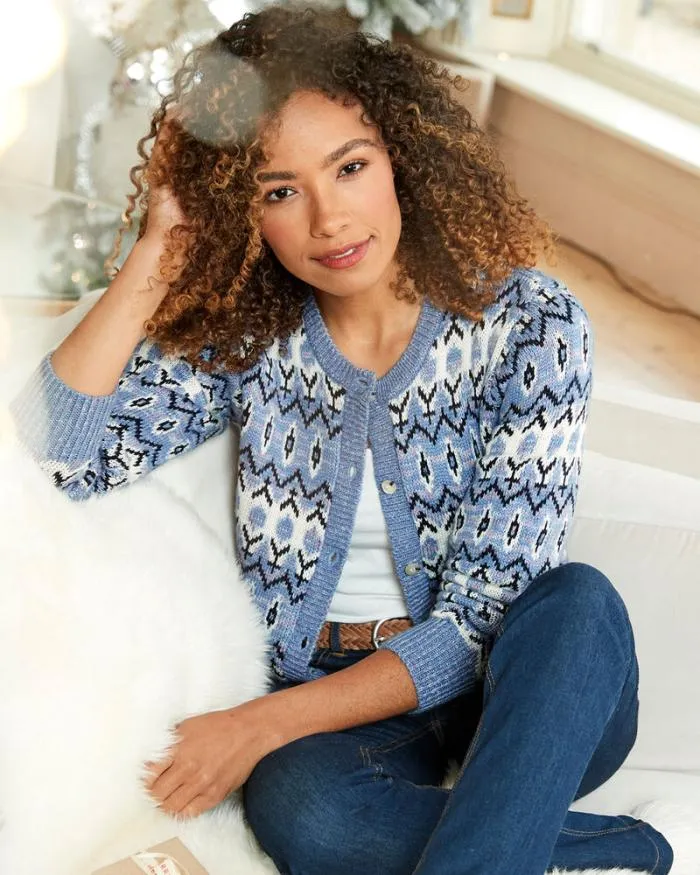 Cotton Traders Knitwear Fair Isle Cardigan 8211 Women