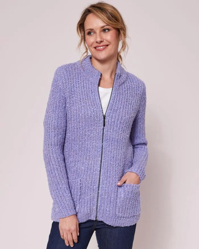 Cotton Traders Knitwear Fleck Zip Cardigan 8211 Women