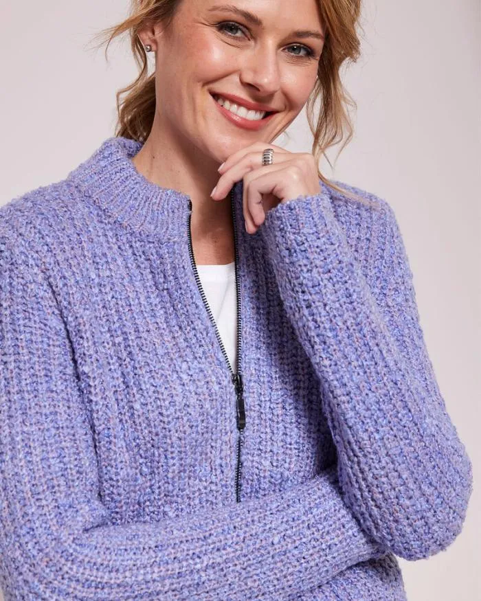 Cotton Traders Knitwear Fleck Zip Cardigan 8211 Women