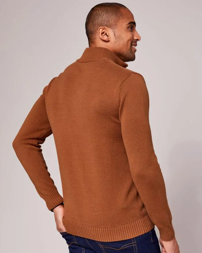Cotton Traders Knitwear Half Zip Mock Shirt Jumper 8211 Men