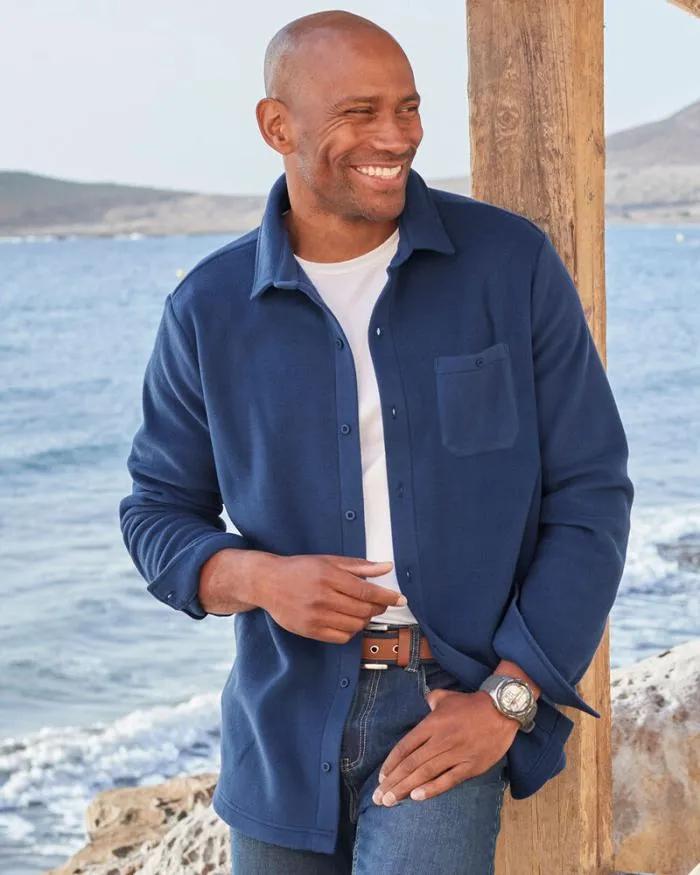 Cotton Traders Shirts Recycled Microfleece Shirt 8211 Men