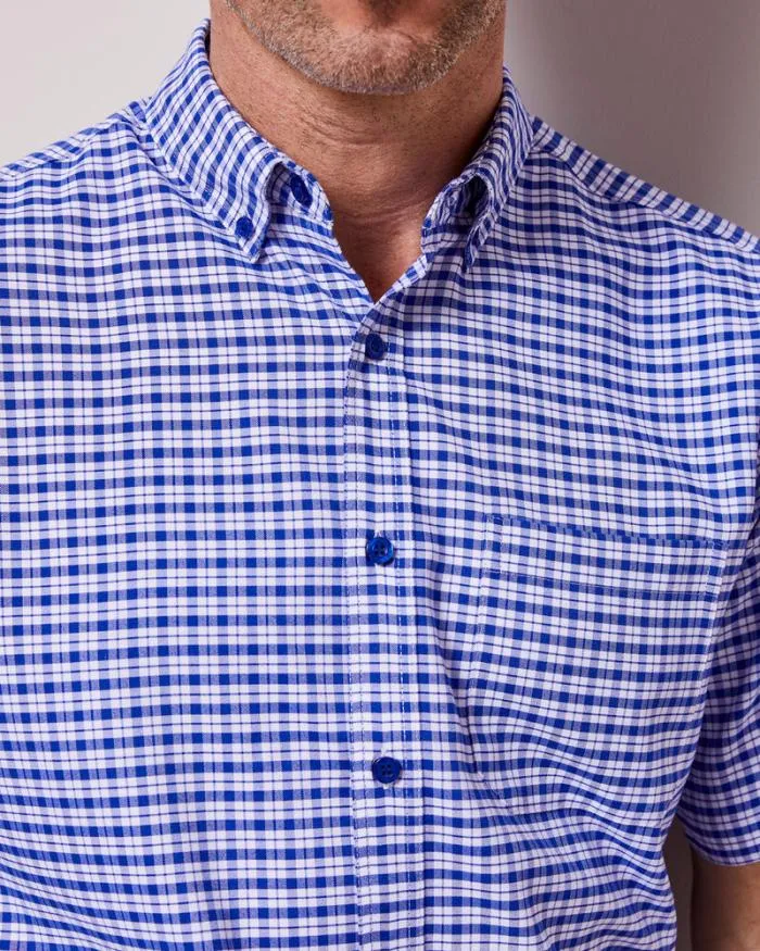 Cotton Traders Shirts Short Sleeve Patterned Soft Touch Shirt 8211 Men
