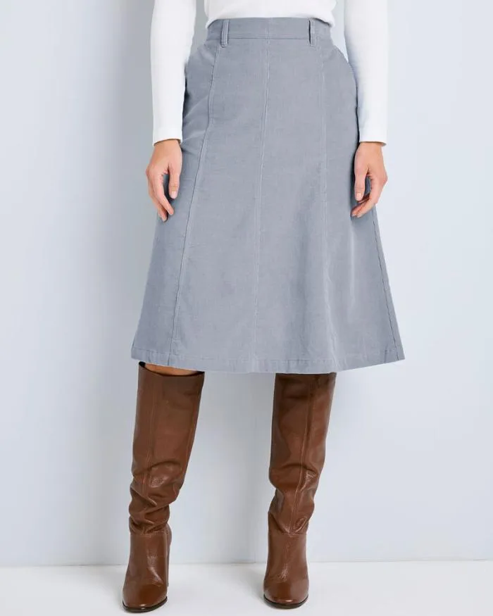 Cotton Traders Skirts Cotton Cord Midi Skirt 8211 Women