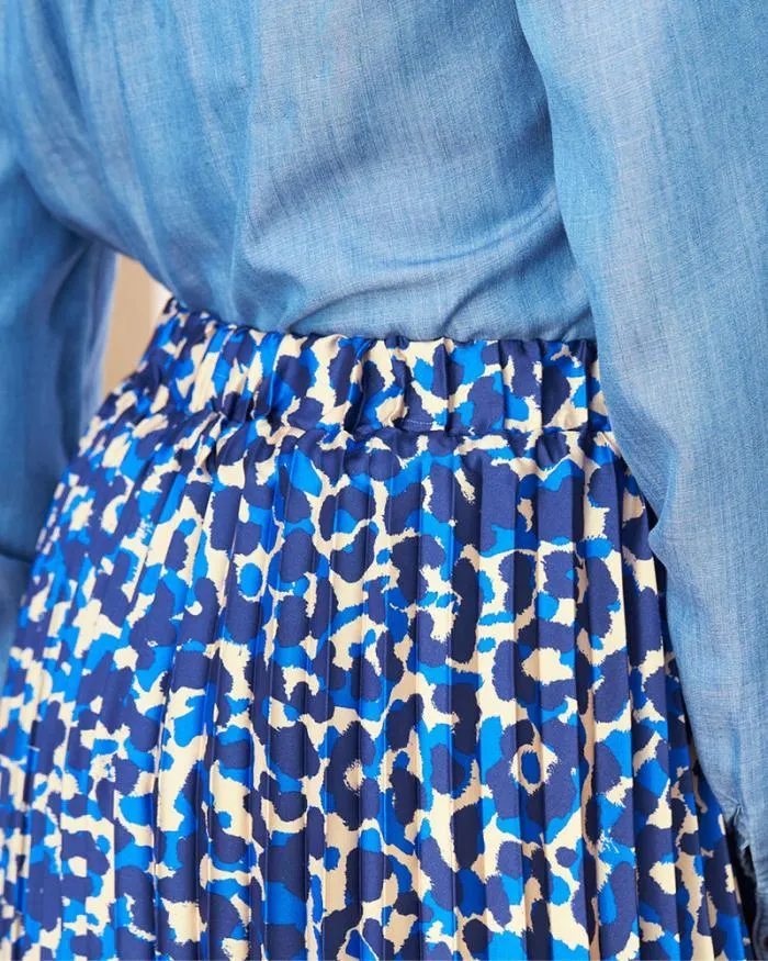 Cotton Traders Skirts RayOfSun Satin Pleat PullOn Print Skirt 8211 Women