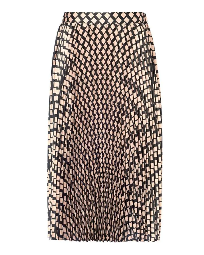 Cotton Traders Skirts RayOfSun Satin Pleat PullOn Print Skirt 8211 Women