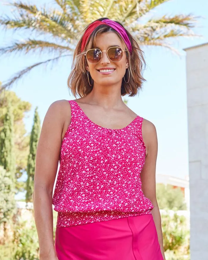 Cotton Traders Swimwear Scoop Neck Tankini Printed Top 8211 Women