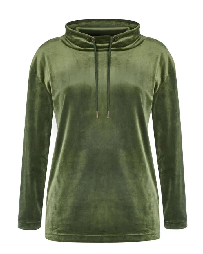 Cotton Traders Tops and TShirts Cowl Neck Velour Top 8211 Women