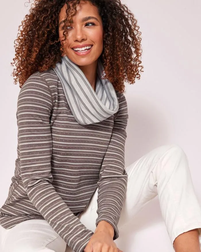 Cotton Traders Tops and TShirts Reversible Long Sleeve Cowl Neck Jersey Top 8211 Women