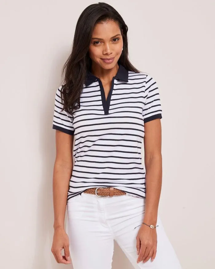 Cotton Traders Tops and TShirts Wrinkle Free Short Sleeve Polo Shirt 8211 Women
